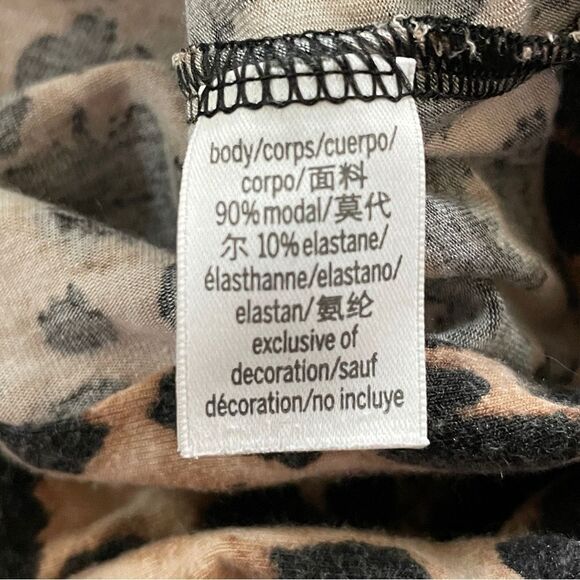 Victoria’s Secret Heavenly by Victoria Model Twist Tie Crop Tee Leopard Sz Small - Picture 12 of 12